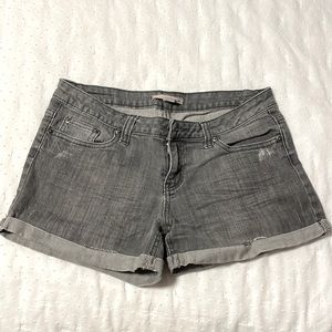 Faded grey jean shorts